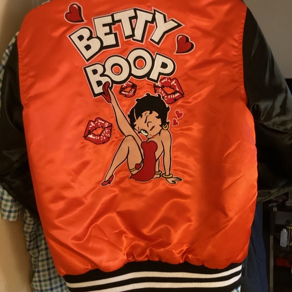 Betty Boop Jacket - Orange & Black - Picture 4 of 7